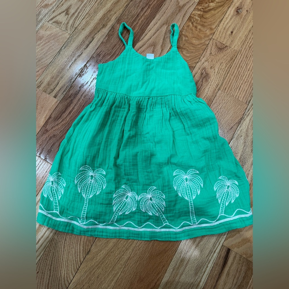 Old Navy Green Dress with White Embroidery NWOT